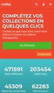 How coleka.com looks like on a mobile device such as an iPhone.
