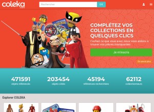 How coleka.com looks like on a tablet such as an iPad.