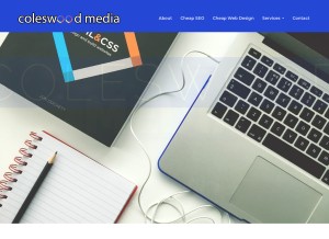 How coleswoodmedia.com looks like on a tablet such as an iPad.