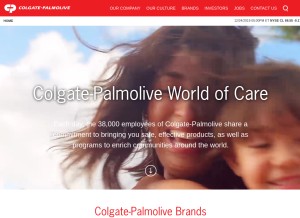 How colgatepalmolive.com looks like on a tablet such as an iPad.