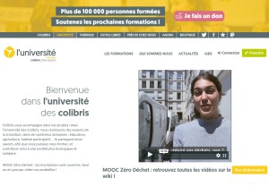 How colibris-universite.org looks like on a tablet such as an iPad.