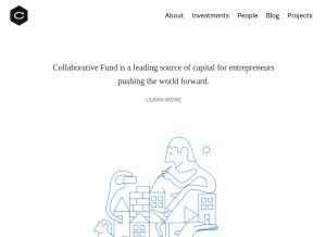 How collaborativefund.com looks like on a tablet such as an iPad.