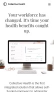 How collectivehealth.com looks like on a mobile device such as an iPhone.