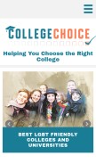 How collegechoice.net looks like on a mobile device such as an iPhone.