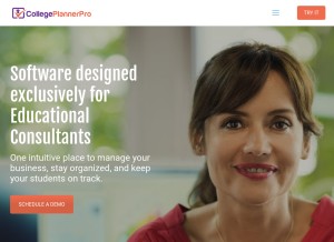 How collegeplannerpro.com looks like on a tablet such as an iPad.