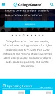 How collegesource.com looks like on a mobile device such as an iPhone.