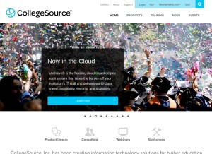 How collegesource.com looks like on a tablet such as an iPad.
