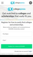 How collegexpress.com looks like on a mobile device such as an iPhone.