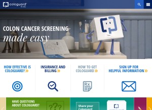 How cologuardtest.com looks like on a tablet such as an iPad.