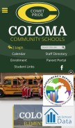 How coloma.org looks like on a mobile device such as an iPhone.