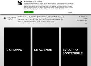 How colombinigroup.com looks like on a tablet such as an iPad.