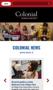 How colonialsd.org looks like on a mobile device such as an iPhone.