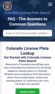How coloradolicenseplate.com looks like on a mobile device such as an iPhone.