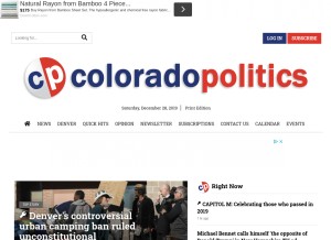 How coloradopolitics.com looks like on a tablet such as an iPad.