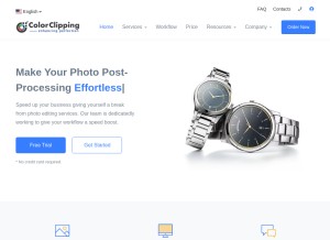 How colorclipping.com looks like on a tablet such as an iPad.