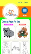 How coloring-for-kids.com looks like on a mobile device such as an iPhone.