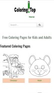 How coloring.top looks like on a mobile device such as an iPhone.