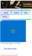 How coloring.ws looks like on a mobile device such as an iPhone.