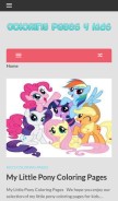How coloringpages4kids.com looks like on a mobile device such as an iPhone.