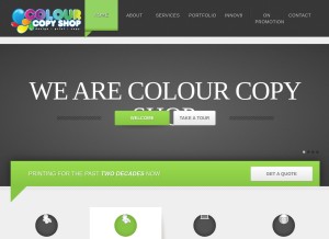 How colourcopyshop.durban looks like on a tablet such as an iPad.