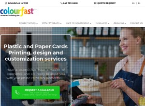 How colourfast.com looks like on a tablet such as an iPad.