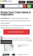 How colourlovers.com looks like on a mobile device such as an iPhone.