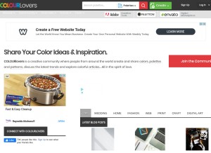 How colourlovers.com looks like on a tablet such as an iPad.