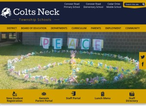 How coltsneckschools.org looks like on a tablet such as an iPad.