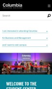 How colum.edu looks like on a mobile device such as an iPhone.