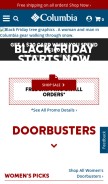 How columbia.com looks like on a mobile device such as an iPhone.