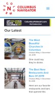 How columbusnavigator.com looks like on a mobile device such as an iPhone.