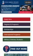 How columbusstate.edu looks like on a mobile device such as an iPhone.