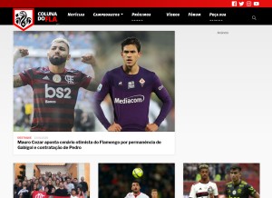 How colunadofla.com looks like on a tablet such as an iPad.