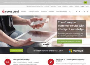 How comaround.com looks like on a tablet such as an iPad.