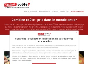 How combien-coute.net looks like on a tablet such as an iPad.