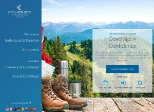 How combined.com looks like on a tablet such as an iPad.