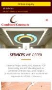 How combinedcontracts.com looks like on a mobile device such as an iPhone.