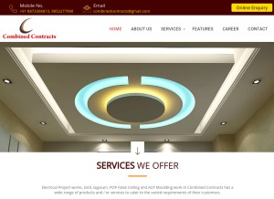How combinedcontracts.com looks like on a tablet such as an iPad.