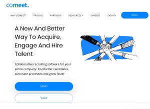 How comeet.co looks like on a tablet such as an iPad.