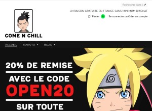 How comenchill.com looks like on a tablet such as an iPad.