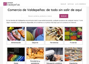 How comerciovaldepenas.com looks like on a tablet such as an iPad.