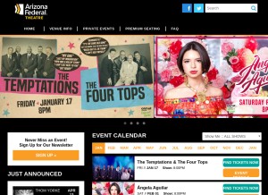 How comericatheatre.com looks like on a tablet such as an iPad.