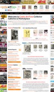 How comicartfans.com looks like on a mobile device such as an iPhone.