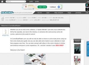How comicbookrealm.com looks like on a tablet such as an iPad.