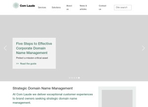 How comlaude.com looks like on a tablet such as an iPad.