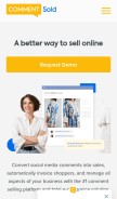 How commentsold.com looks like on a mobile device such as an iPhone.