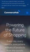 How commercehub.com looks like on a mobile device such as an iPhone.