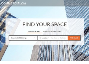 How commercialcafe.com looks like on a tablet such as an iPad.