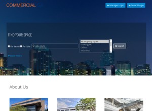 How commercialcafes.com looks like on a tablet such as an iPad.