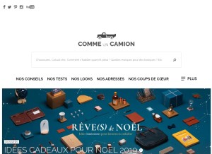 How commeuncamion.com looks like on a tablet such as an iPad.